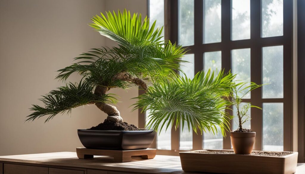 ideal conditions for growing bonsai palm trees