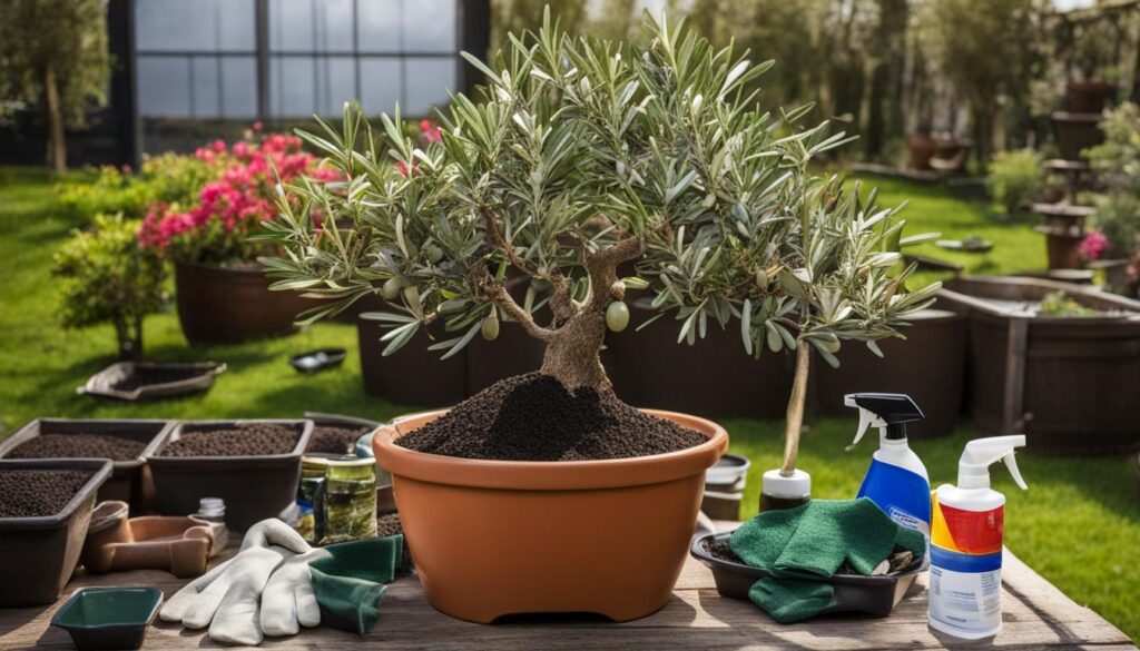Olive tree bonsai fertilization