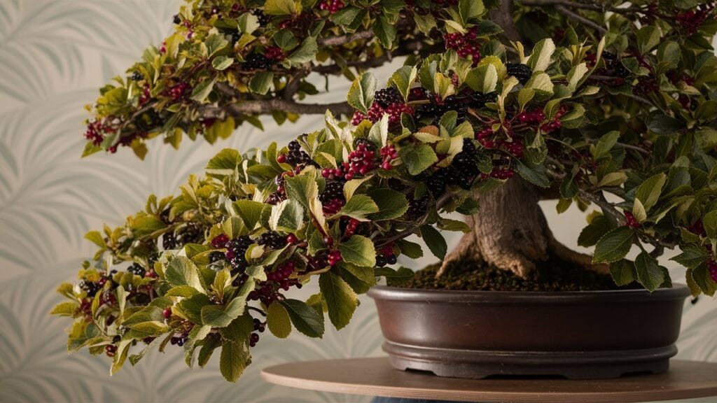 Japanese beautyberry bonsai with fruits