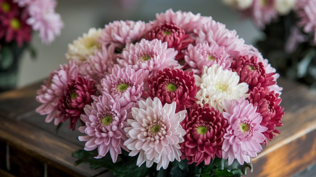 chrysanthemum flowers in a vase