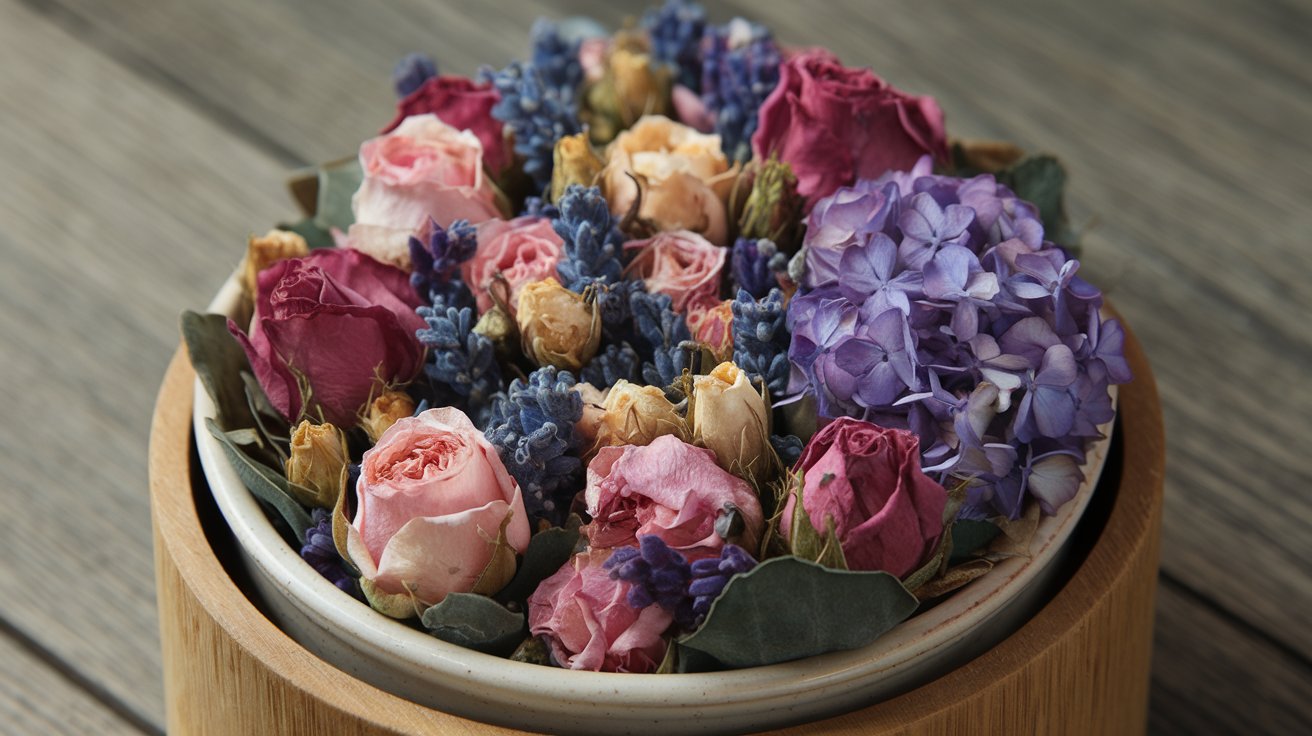 potpourri with dried flowers