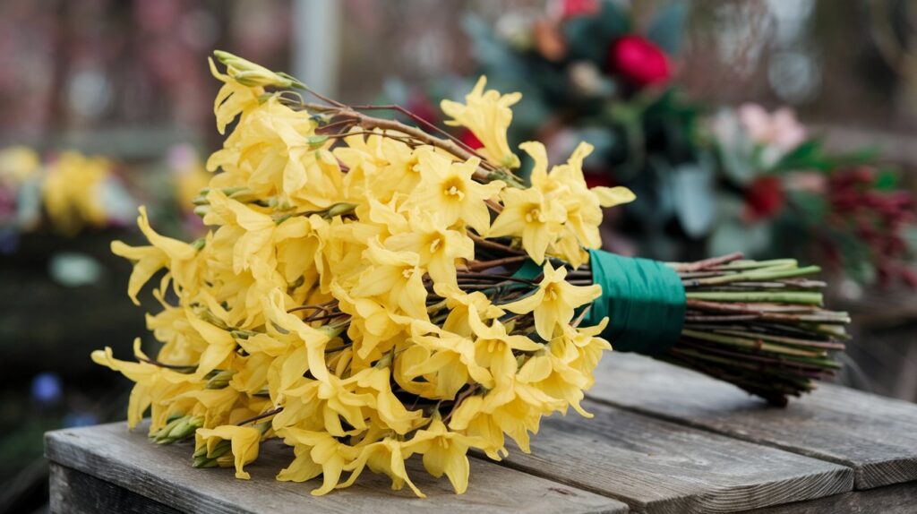 yellow forsythia for easter